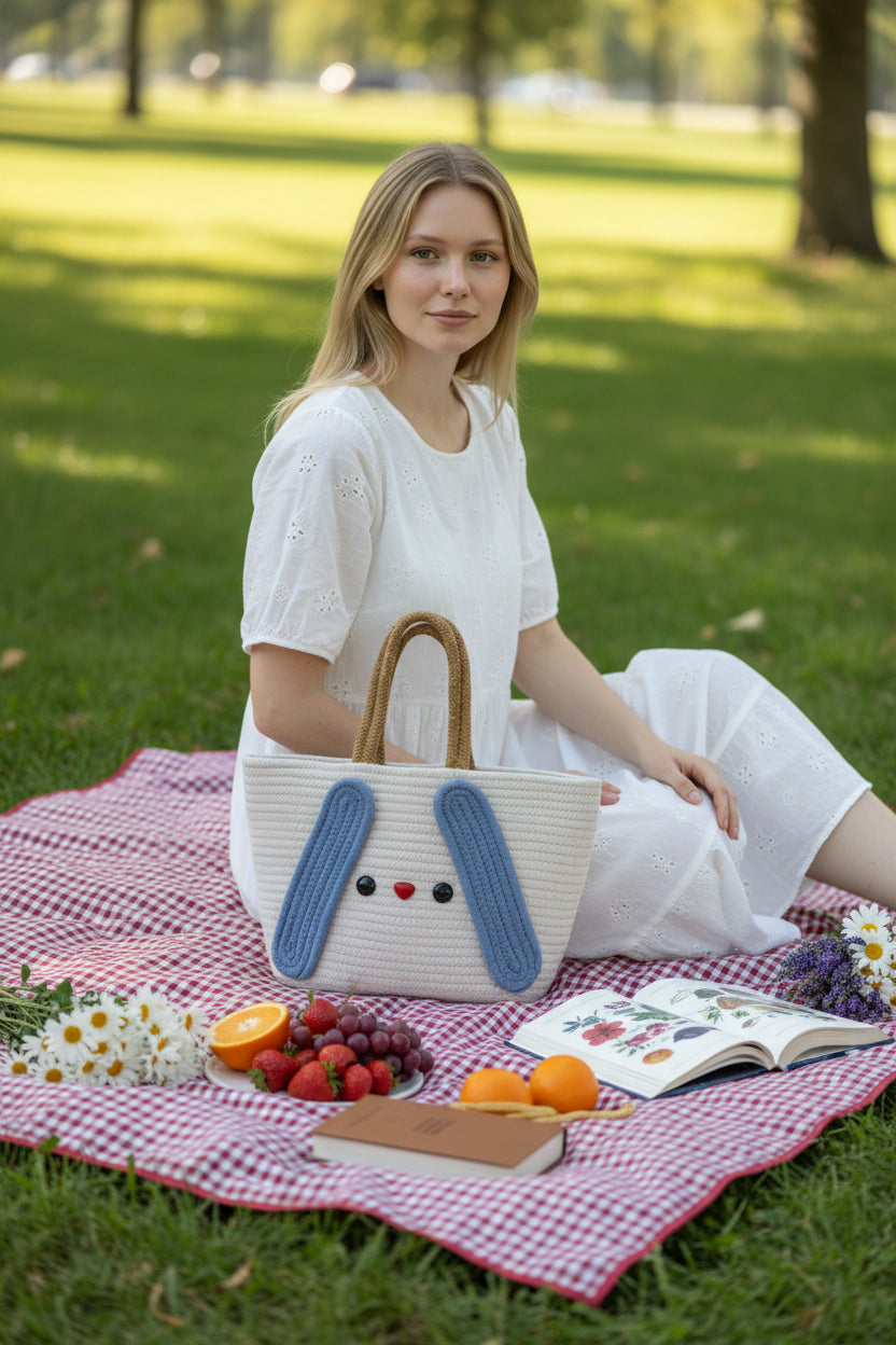 Snow Bunny Crochet Tote